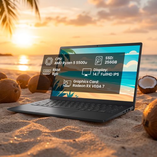 Dell Vostro 5415 Ryzen 5, 8gb, 256SSD, FullHD IPS, Radeon RX Vega 7/Jogtiszta win11/ Játékra is!