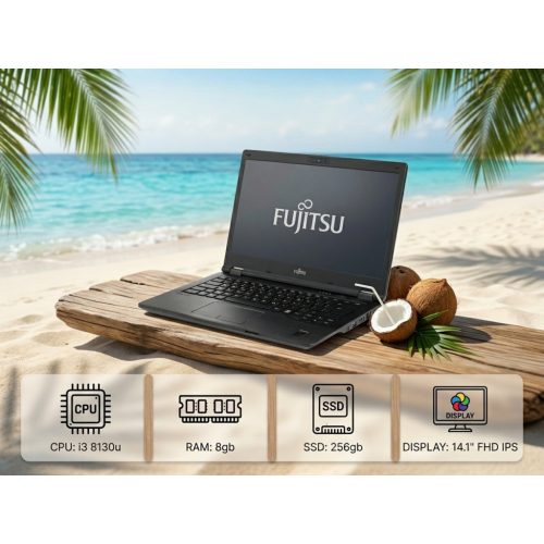 Fujitsu Lifebook E449 i3, 8gb, 256SSD, FullHD IPS Jogtiszta win11