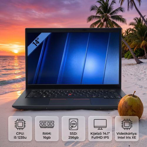 Lenovo ThinkPad L14 Gen3  i5, 16gb, 256SSD, FullHD IPS Jogtiszta win11