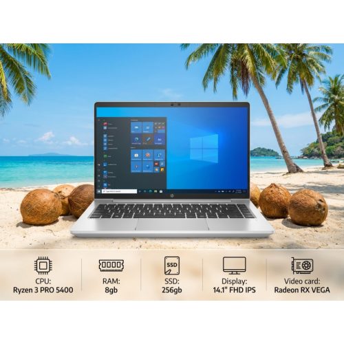 HP Probook 445 G8 Ryzen 3, 8gb, 256SSD, FullHD IPS, Radeon RX /Jogtiszta win11/ Játékra is! 