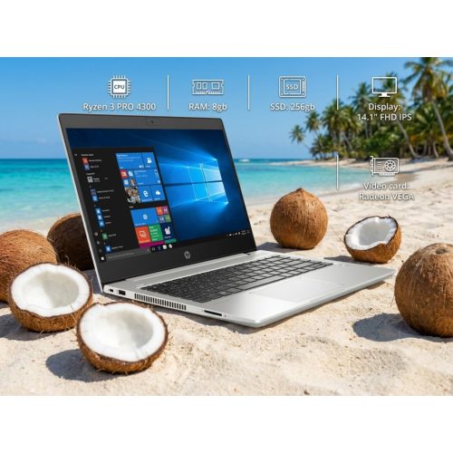 HP Probook 445 G7 Ryzen 3, 8gb, 256SSD, FullHD IPS, Radeon RX /Jogtiszta win11/ Játékra is! 