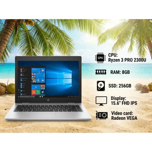 HP Probook 645 G4 Ryzen 3, 8gb, 256SSD, FullHD IPS, Radeon / Jogtiszta win11/ Játékra is! 